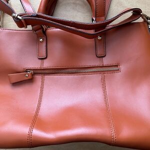 KATTEE leather brown purse handbag